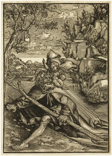 Saint Christopher by Lucas Cranach the Elder, print, 1504-1514