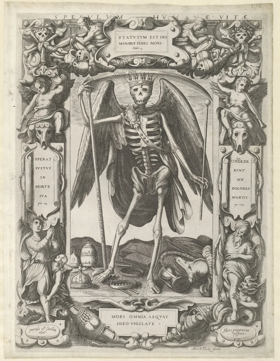 Spiegel van het menselijk leven by Marcello Clodio, print, 1598