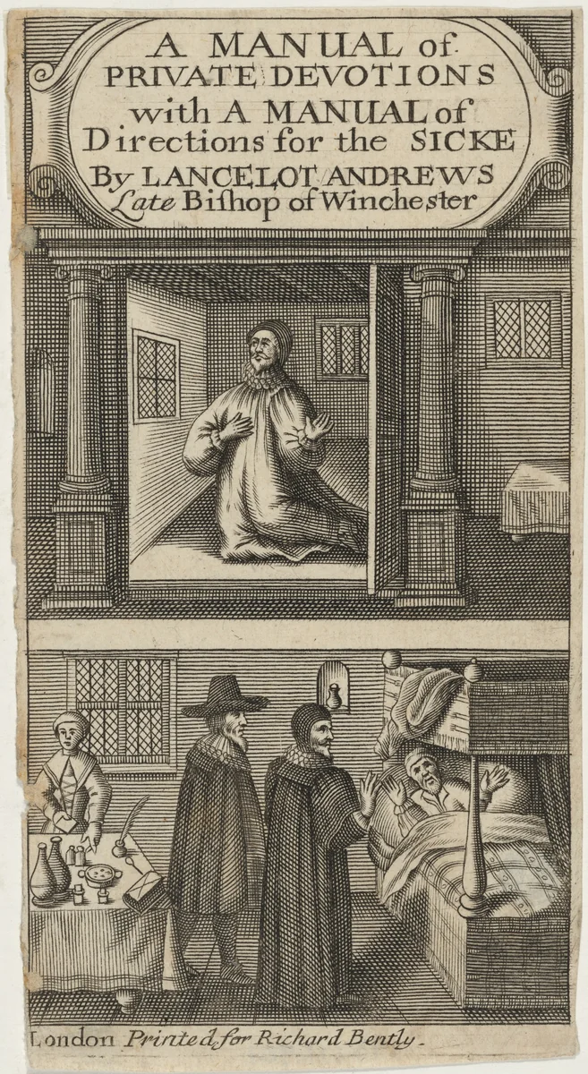 Title Page to a Manual of Private Devotions by Lancelot Andrewes by Unknown 19th Century, print, 1800-1899