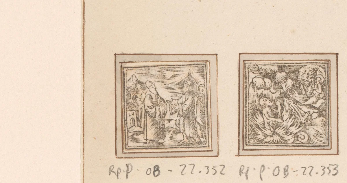 Christus sprekend met een man by anonymous, print, 1590