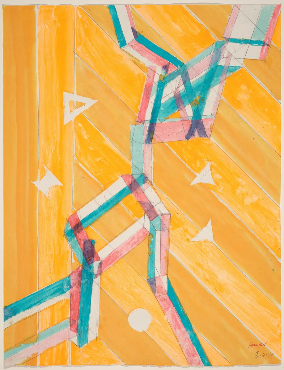 Construction IV by Stanley William Hayter, drawing, 1979