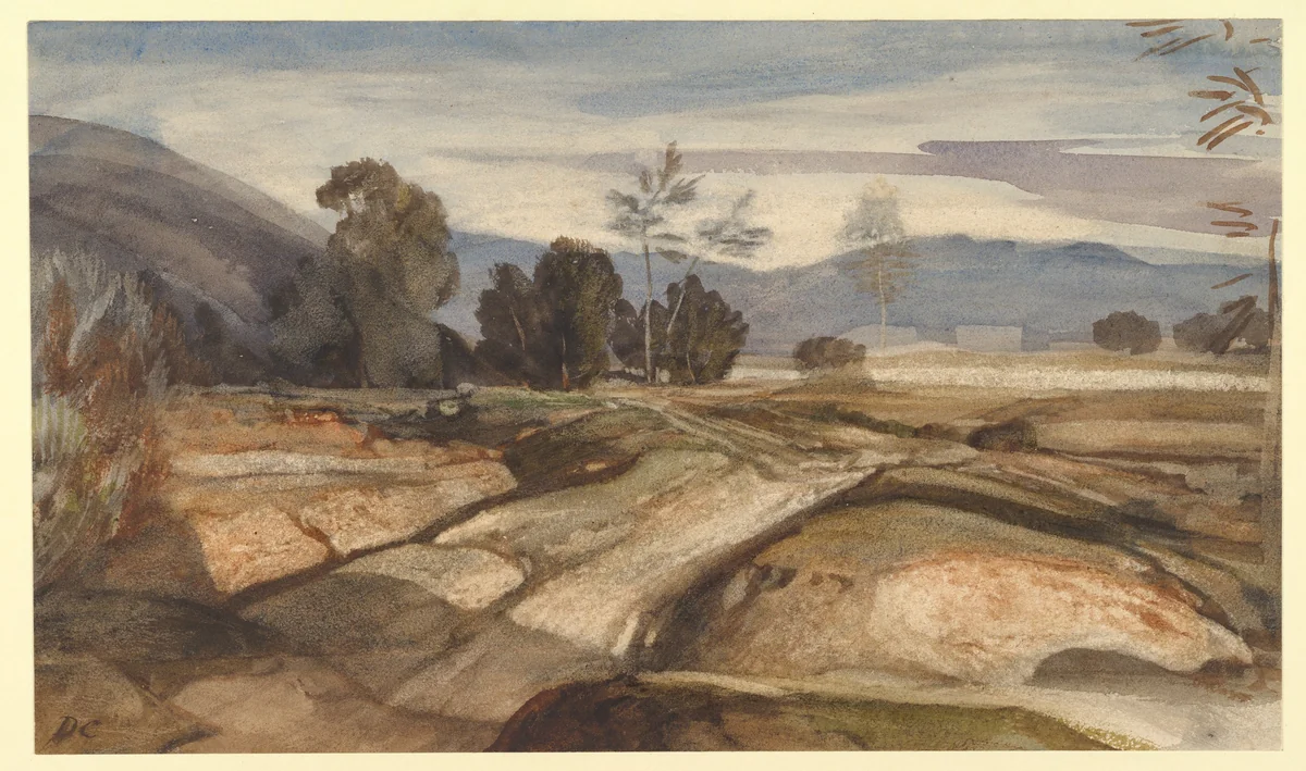 Landscape by Alexandre-Gabriel Decamps, drawing, 1835-1845