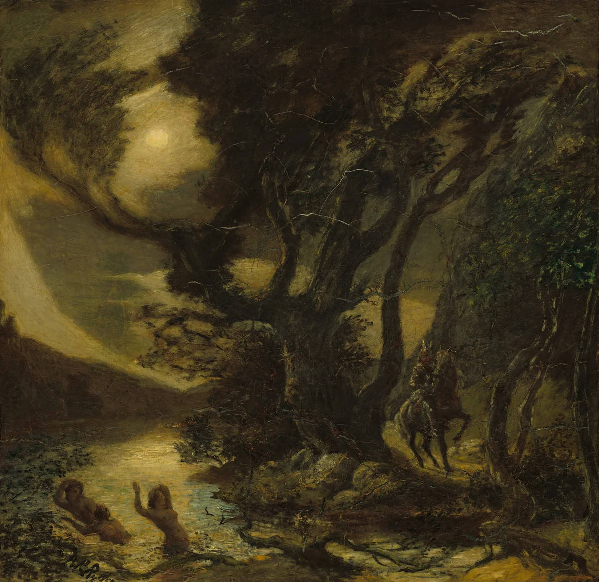 Siegfried and the Rhine Maidens by Albert Pinkham Ryder, painting, 1888-1891
