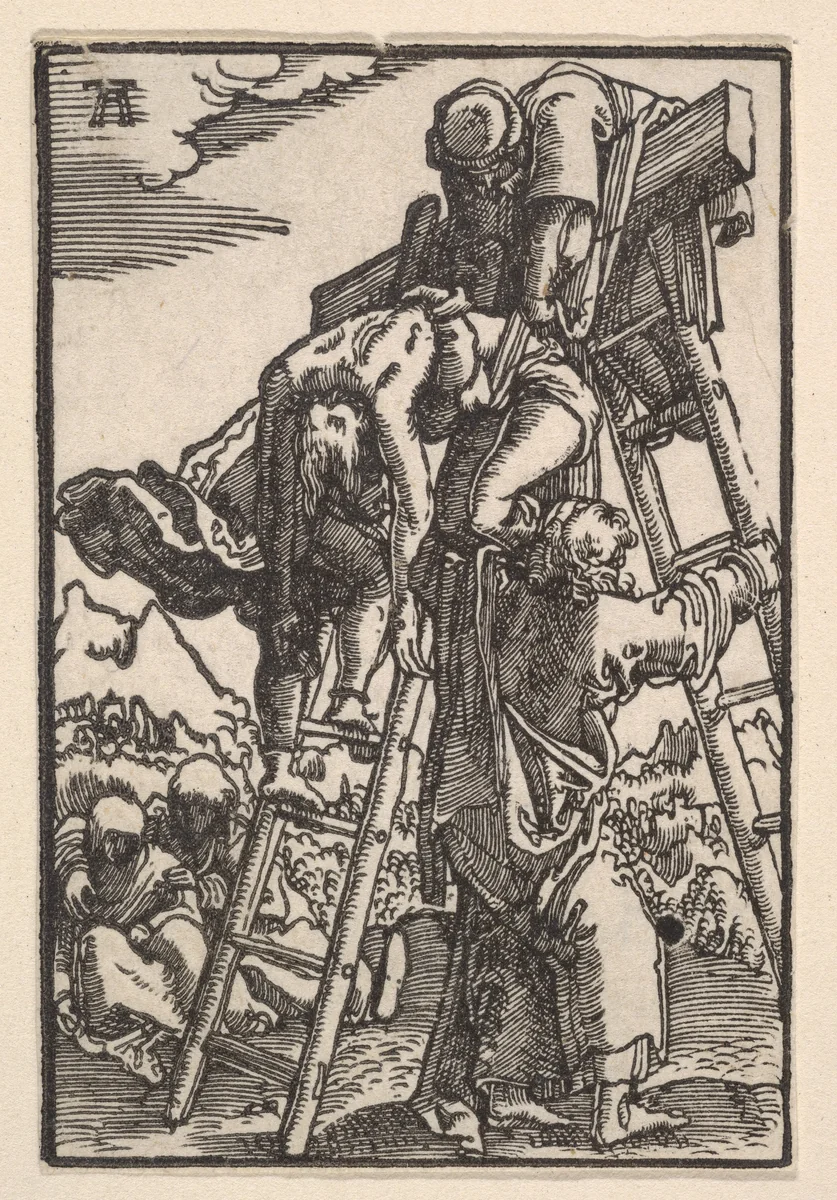 The Descent from the Cross, from "The Fall and Salvation of Mankind Through the Life and Passion of Christ" by Albrecht Altdorfer, print, 1508-1518