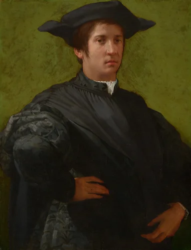 Portrait of a Man by Rosso Fiorentino, painting, 1520-1524