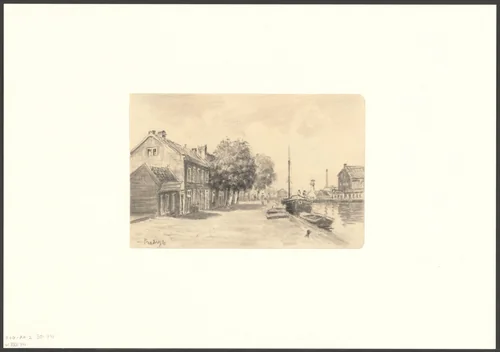 Gezicht op de Baarsjesweg aan de Kostverlorenvaart by Anthonie van Teijn, drawing, 1927