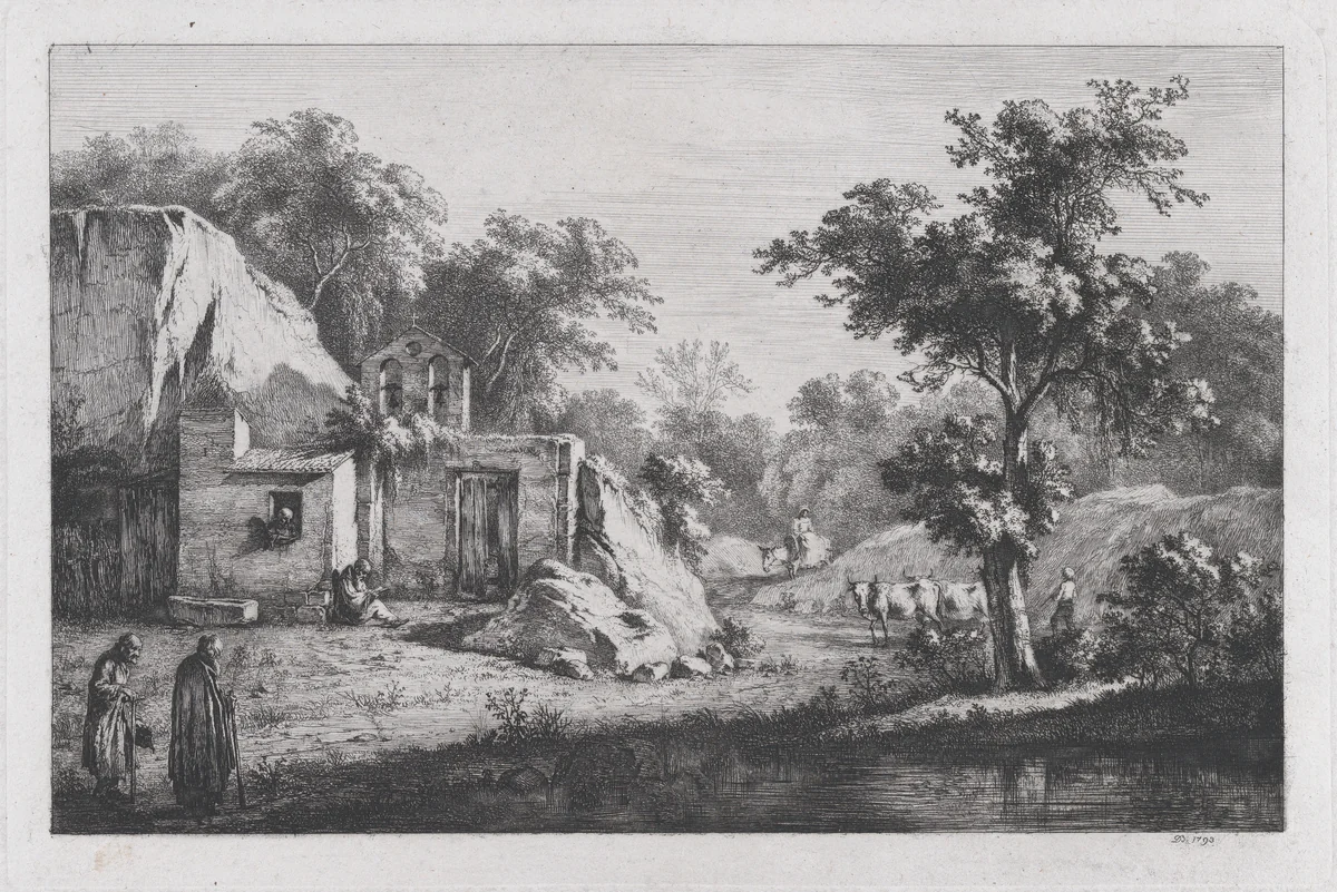 The Little Hermitage by Jean Jacques de Boissieu, print, 1793