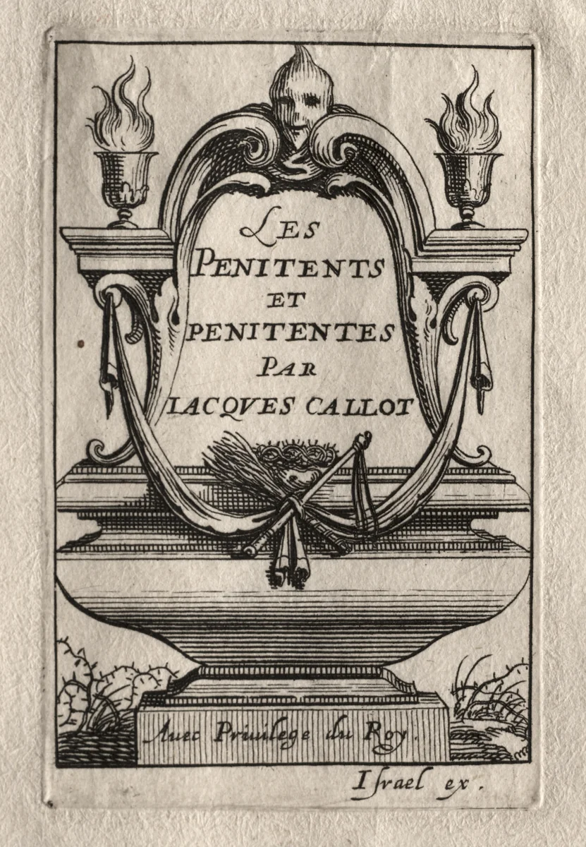 Les Penitents: Frontispiece by Abraham Bosse, print, 1627-1637