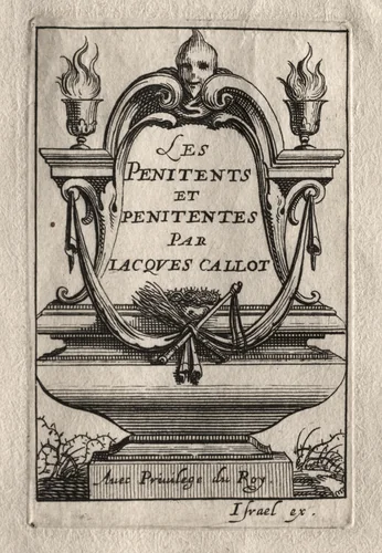 Les Penitents: Frontispiece by Abraham Bosse, print, 1627-1637