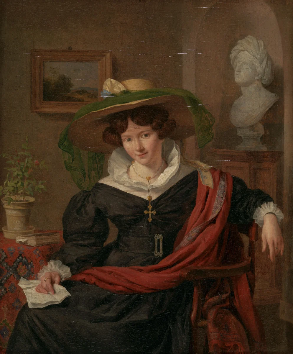 Portrait of Carolina Frederica Kerst by Charles van Beveren, painting, 1830