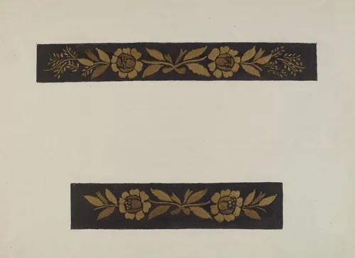 Detail of Hitchcock Chair by Genevieve Sherlock, index of american design, 1935-1942