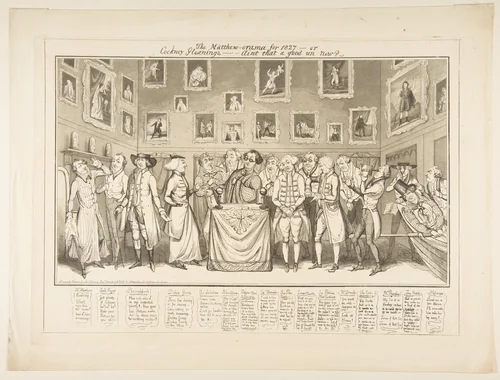 The Matthew-orama for 1827–or Cockney Gleanings,–Aint that a good un now? by Thomas Howell Jones, print, 1827