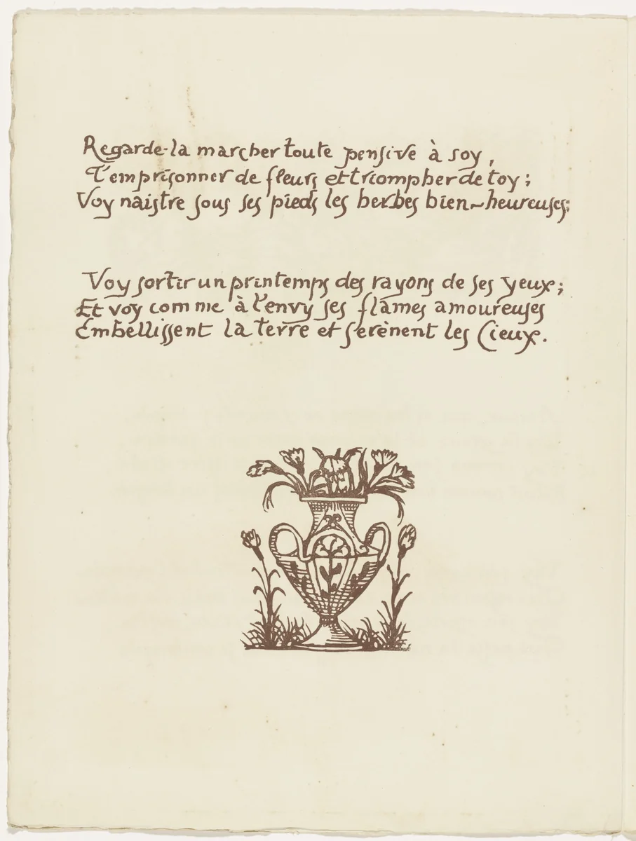 Tailpiece (folio 110 verso) from Les Amours (The Loves) by Émile Bernard, illustrated book, 1915