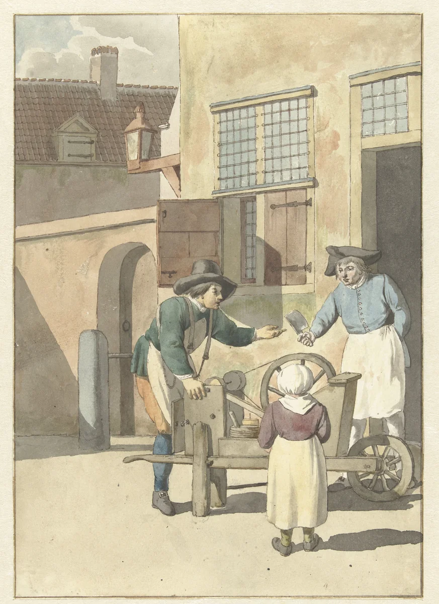 De scharensliep by W. Barthautz, drawing, 1700-1800