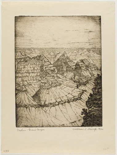 Vishnu, Grand Canyon by Wallace DeWolf, print, 1920