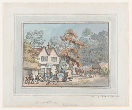 Rural Halt by Thomas Rowlandson, print, 1787