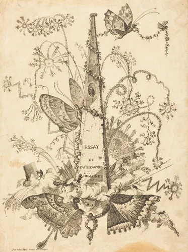 Title Page (Le Titre) by Charles Germain de Saint-Aubin, print, 1756