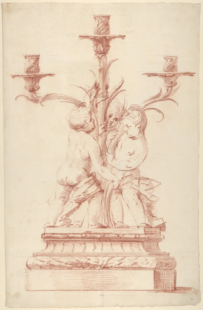 Design for a Candelabra by anonymous, drawing, 1760-1770