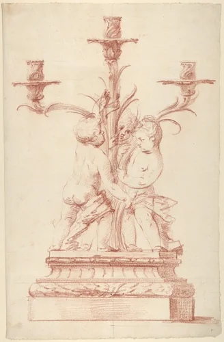 Design for a Candelabra by anonymous, drawing, 1760-1770
