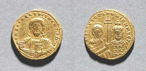 Nomisma with Nicephorus II Phocas by Unknown, metalwork, 963-969