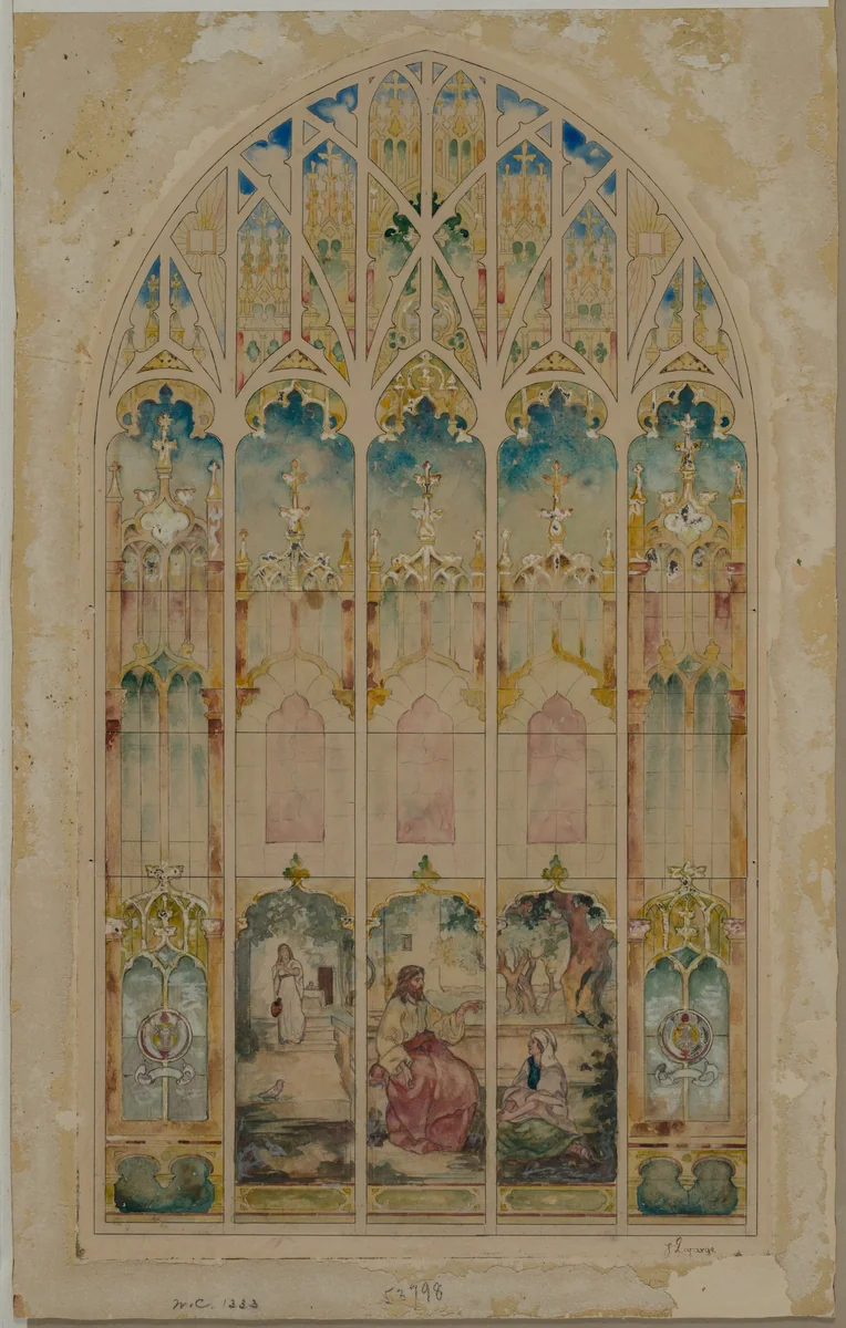 Chapel Window by John La Farge, drawing, 1845-1910