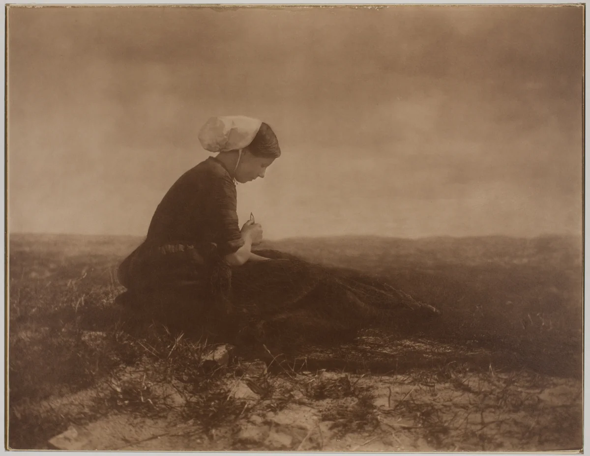 The Net Mender by Alfred Stieglitz, print, 1894