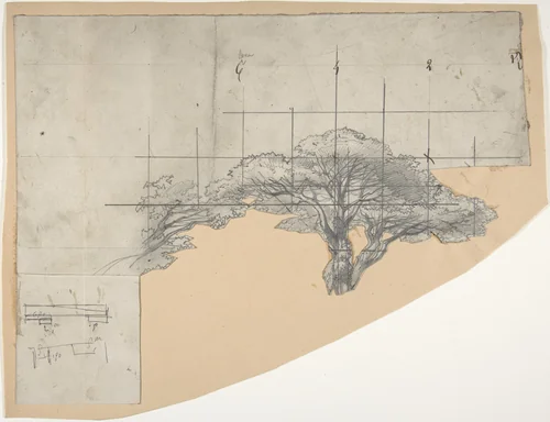 Design for a Stage Set at the Opéra, Paris by Eugène Cicéri, drawing, 1840-1890