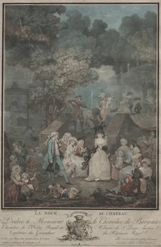 La Noce au Château by Philibert Louis Debucourt, print, 1789