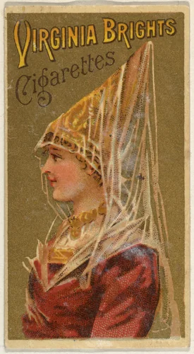 From the Girls and Children series (N64) promoting Virginia Brights Cigarettes for Allen & Ginter brand tobacco products by Allen & Ginter, print, 1886