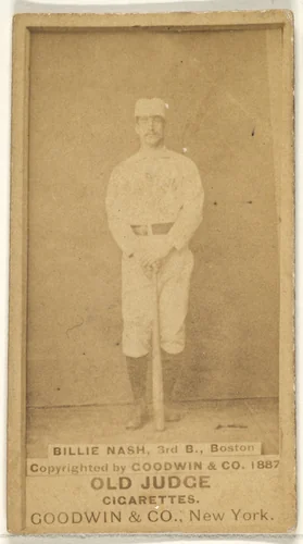 Nash, 3rd Base, Boston, from the Old Judge series (N172) for Old Judge Cigarettes by Goodwin & Company, photograph, 1887