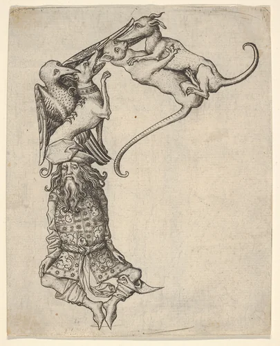 The Letter E, from The Alphabet by Master ES, print, 1466-1467