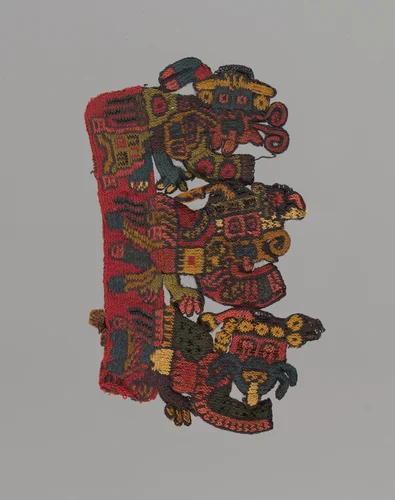 Fragment (Border) by Nazca Peru, textile, -100-200