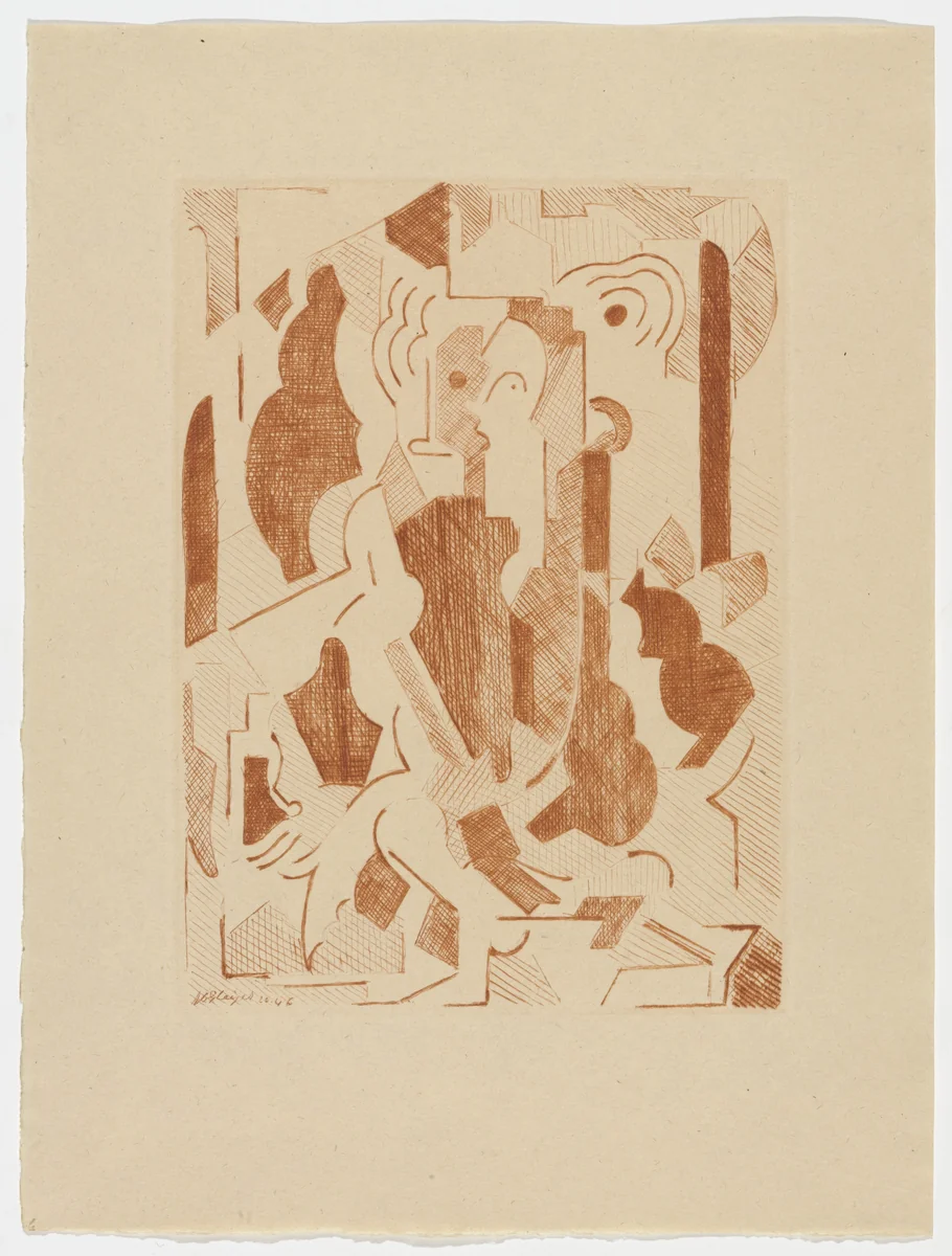 Variant of plate from Du Cubisme (On Cubism) by Albert Gleizes, illustrated book, 1946