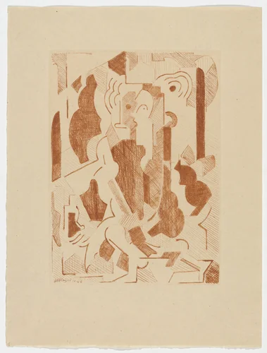 Variant of plate from Du Cubisme (On Cubism) by Albert Gleizes, illustrated book, 1946