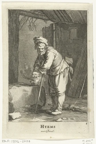Winter by Frederick Bloemaert, print, 1632-1670