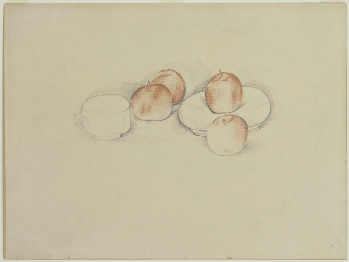 Still Life with Apples by André Derain, drawing, 1921