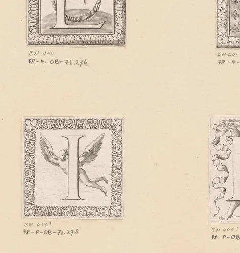 Letter I met Icarus by Claude Mellan, print, 1639-1643