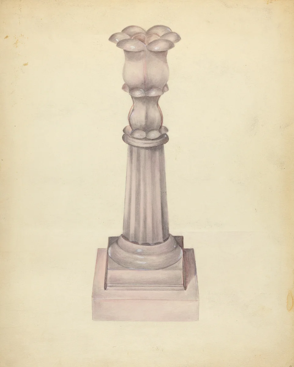 Candlestick by John Tarantino, index of american design, 1940