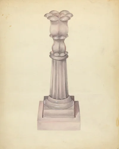 Candlestick by John Tarantino, index of american design, 1940