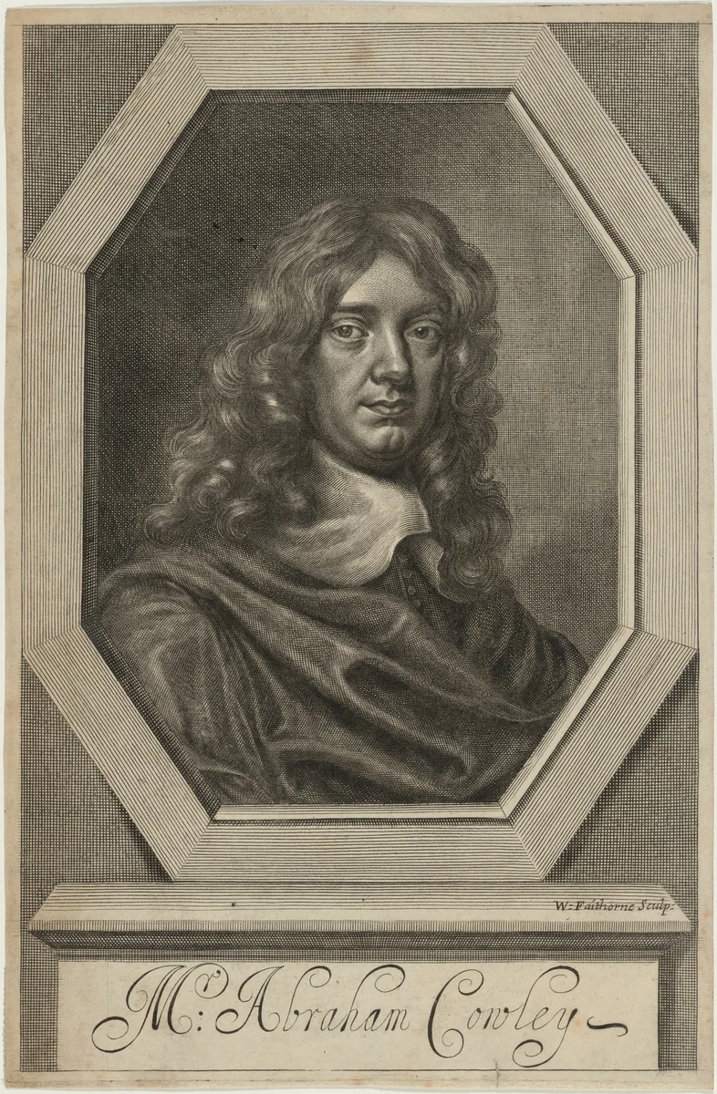 Abraham Cowley by William Faithorne
Mary Beale, print, 1668-1673