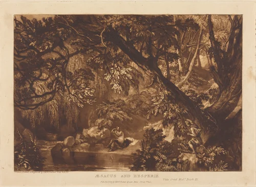 Aesacus and Hesperie by Joseph Turner, print, 1816