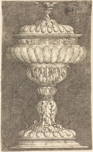 Covered Goblet with Winged Ball by Albrecht Altdorfer, print, 1520-1525