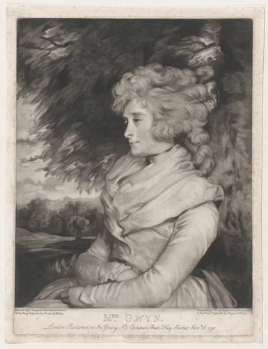 Mrs. Gwyn by John Young, print, 1791