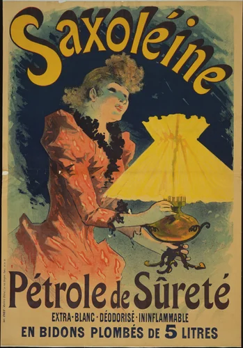 Saxoleine, Pétrole de Sûreté by Jules Chéret, design, 1891