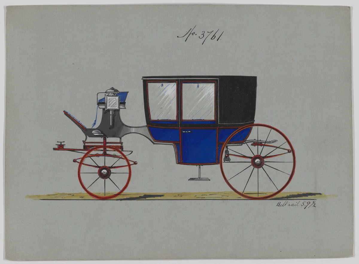 Coach #3761 by Brewster & Co., drawing, 1882