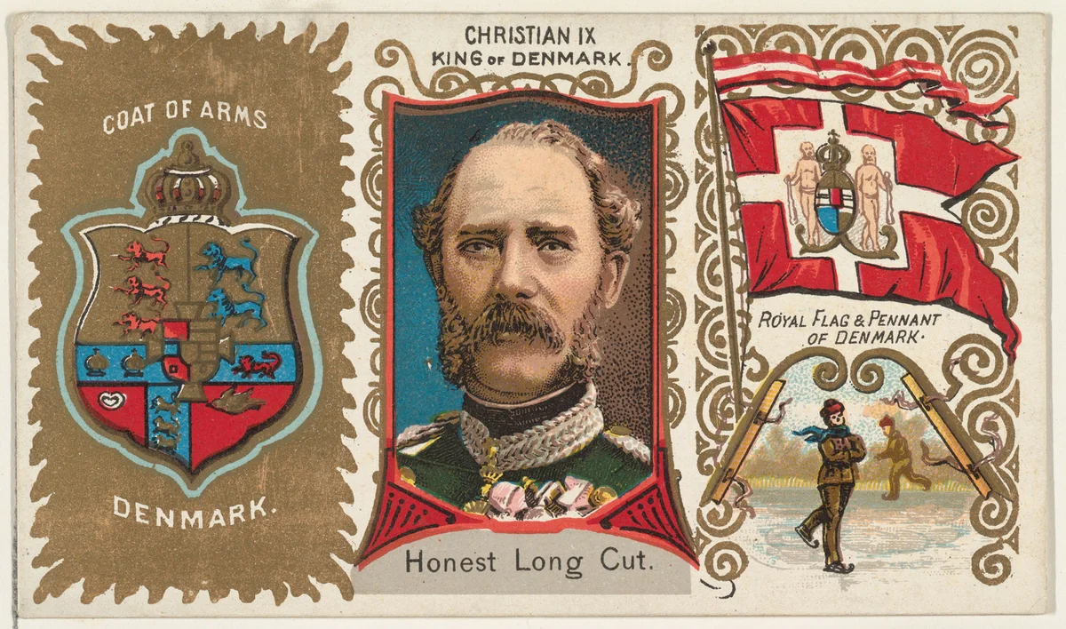 Christian IX, King of Denmark, from the Rulers, Flags, and Coats of Arms series (N126-1) issued by W. Duke, Sons & Co. by W. Duke, Sons & Co., print, 1888