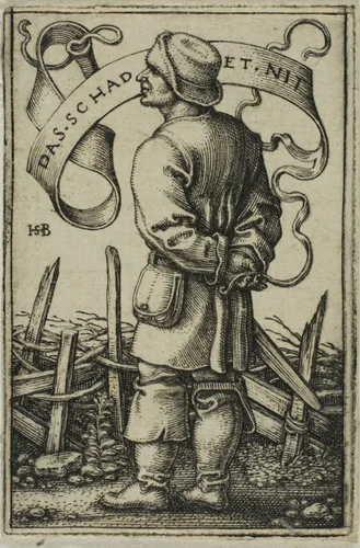 The Weather-Peasant "Das Schadet Nit" by Sebald Beham, print, 1537-1547