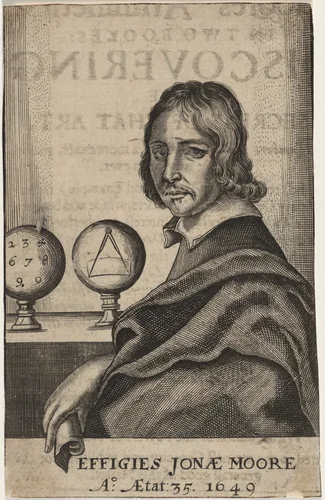 Sir Jonas Moore by Thomas Cross; Henry Stone, print, 1650