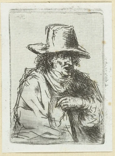 Man met hoed by Jan Chalon, print, 1748-1795