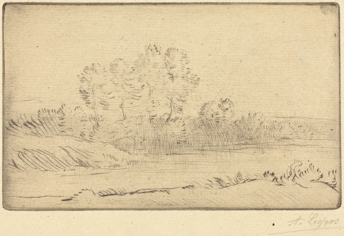 Near Nordkerque (Pres de Nordkerque) by Alphonse Legros, print, 1837-1911